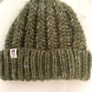 North face deep sage green knitted Beene